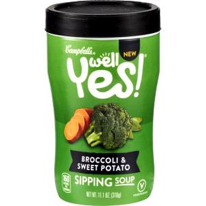 1 container (316 g) Well Yes! Broccoli & Sweet Potato Sipping Soup