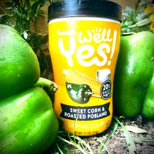 1 container (316 g) Well Yes! Sweet Corn & Roasted Poblano Sipping Soup