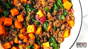 1 container (349.19 g) Beef Sweet Potato Scramble (Medium)