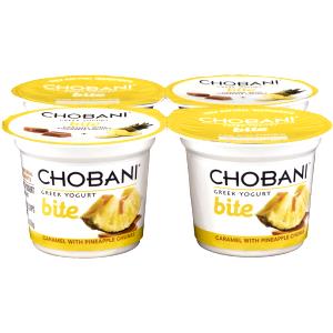 1 container (3.5 oz) Greek Yogurt Bite Caramel with Pineapple Chunks