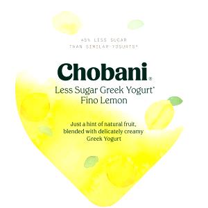 1 container (5.3 oz) Less Sugar Greek Yogurt Fino Lemon