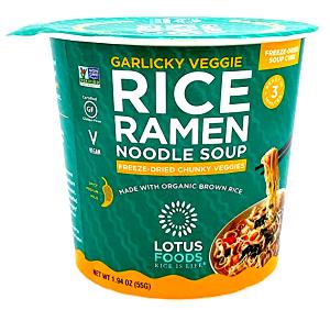 1 container (55 g) Garlicky Veggie Rice Ramen Noodle Soup