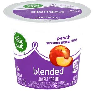 1 container (6 oz) Blended Peach Yogurt