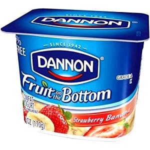 1 container (6 oz) Fruit on the Bottom Yogurt - Strawberry Banana
