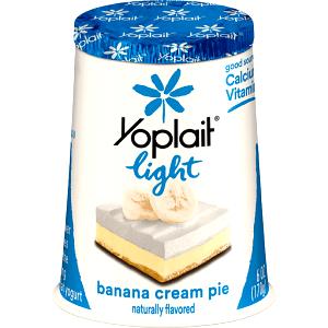 1 container (6 oz) Light Fat Free Yogurt - Banana Cream Pie