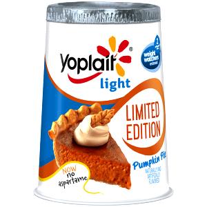 1 container (6 oz) Light Fat Free Yogurt - Pumpkin Pie
