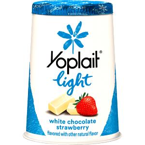 1 container (6 oz) Light Fat Free Yogurt - White Chocolate Strawberry