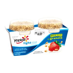 1 container (6 oz) Light Strawberry Yogurt with 100% Natural Lowfat Granola