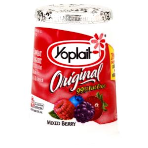 1 container (6 oz) Original 99% Fat Free Yogurt - Mixed Berry