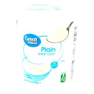 1 container (6 oz) Plain Nonfat Yogurt