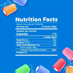 1 container (6 oz) Protein Gem - Blue Raspberry