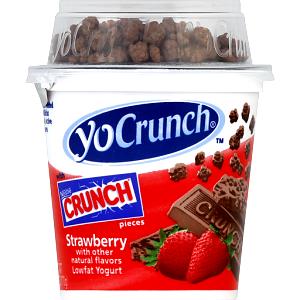 1 container (6 oz) Strawberry Yogurt with Nestle Crunch