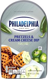 1 container (64 g) Jalapeño Cream Cheese Dip with Pretzels