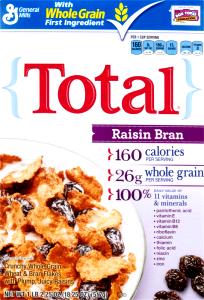 1 container (75 g) Total Raisin Bran Cereal (Container)