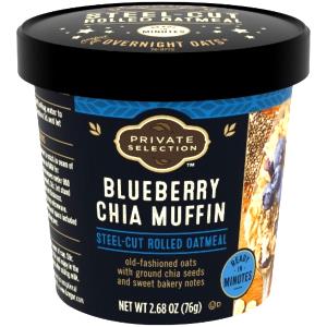1 container (76 g) Blueberry Chia Muffin Steel-Cut Rolled Oatmeal