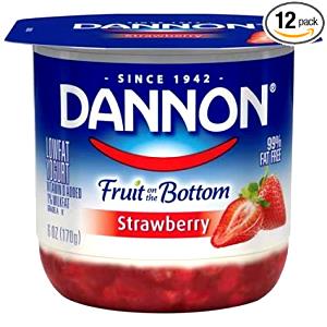 1 container (8 oz) Fruit On The Bottom Yogurt - Lowfat Strawberry