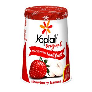 1 container (8 oz) Light Fat Free Strawberry Banana Yogurt