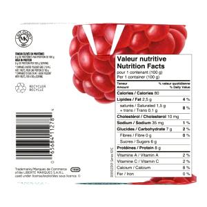 1 container (99 g) Indulgent Raspberry & Dark Chocolate
