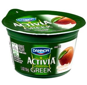 1 Container Activia, Greek Yogurt, Orchard Peach