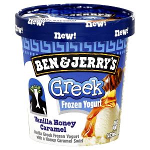 1 Container Greek Frozen Yogurt, Honey Swirl