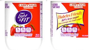 1 Container Light & Fit Nonfat, Carb & Sugar Control, Strawberries & Cream