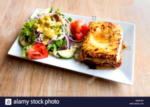 1 container Moussaka with Greek Salad (1500)