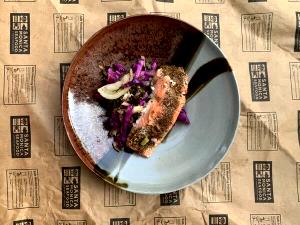 1 container Red Trout with Salsa Verde