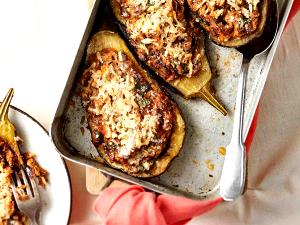 1 container Spinach-Stuffed Eggplant over Wild Rice (1500)