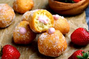 1 container Strawberry Cake Donut Holes
