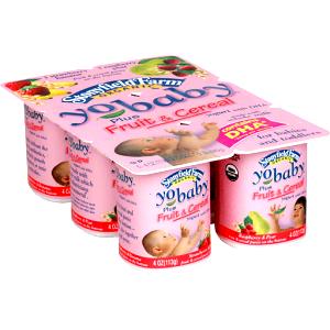 1 Container Yobaby Yogurt, Raspberry Pear, Plus DHA