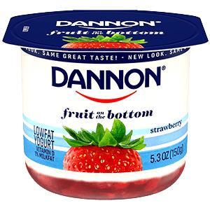 1 Container Yogurt, Fruit On The Bottom
