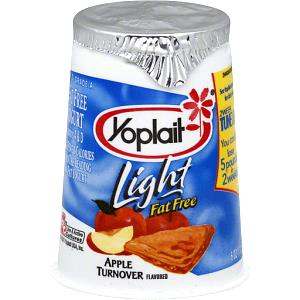 1 Container Yogurt, Light, Apple Turnover