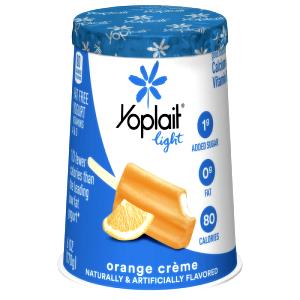 1 Container Yogurt, Light, Orange Creme
