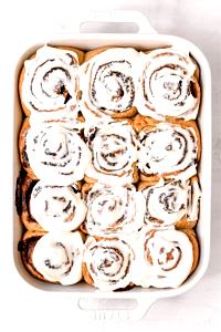 1 Container Yogurt, Light, Thick & Creamy, Cinnamon Roll