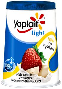 1 Container Yogurt, Light, White Chocolate Strawberry