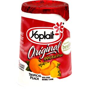 1 Container Yogurt, Original, Tropical Peach