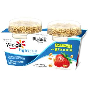 1 Container Yogurt W/Granola, Strawberry, Lowfat