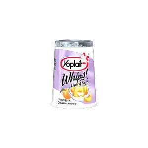 1 Container Yogurt, Whips!, Peaches 