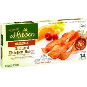 1 cooked slice (10 g) Uncured Chicken Bacon