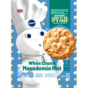 1 cookie (38 g) Cookies Ready To Bake - Big Deluxe White Chunk Macadamia Nut