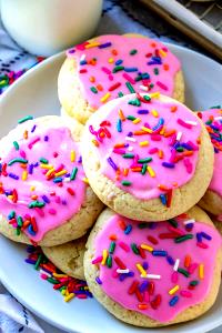1 cookie (43 g) Pink Frosted Soft Sugar Cookies