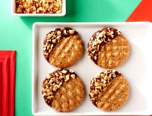 1 cookie Chocolate Dipped Peanut Butter Cookie