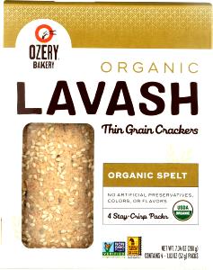 1 cracker (15 g) Organic Spelt Thin Lavash Grain Crackers
