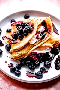 1 Crepe With Filling Blueberry Crepe