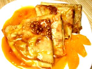 1 Crepe With Sauce Crepe Suzette