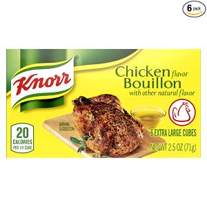 1 cube (3.7 g) Chicken Bouillon Cubes