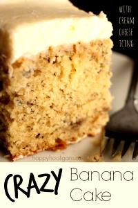 1 Cubic Inch Banana Cake with Icing