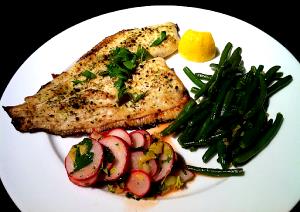 1 Cubic Inch Boneless Baked or Broiled Flounder