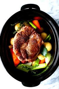 1 Cubic Inch Boneless, Fat Removed Braised or Boiled Beef Pot Roast (Lean Only Eaten)