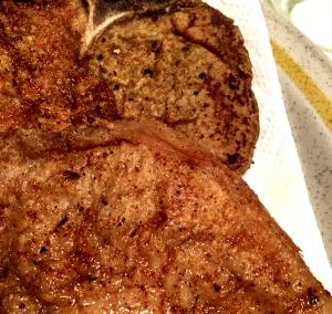 1 Cubic Inch Boneless Fried Battered Pork Steak or Cutlet (Lean and Fat Eaten)